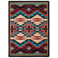 Rustic Cross Rug - Blue