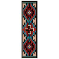 Rustic Cross Rug - Blue