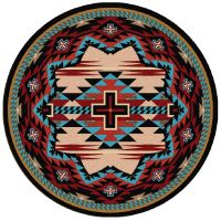 Rustic Cross Rug - Blue