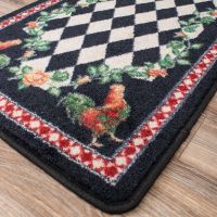 High Country Rooster Rug - Black