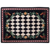 High Country Rooster Rug - Black