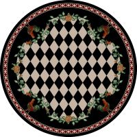 High Country Rooster Rug - Black