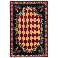 High Country Rooster Rug - Red