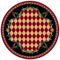 High Country Rooster Rug - Red