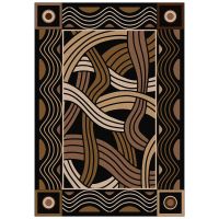 Hand Coiled Area Rug - Black
