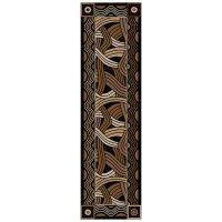 Hand Coiled Runner Rug - Black