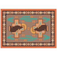Howl at the Moon Rug - Desert Rose