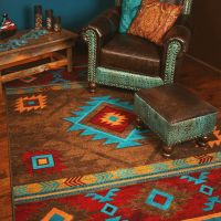 Whiskey River Rug - Turquoise