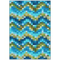 Spa Tiles Rug - Aqua