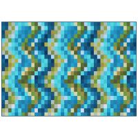 Spa Tiles Entry Rug - Aqua