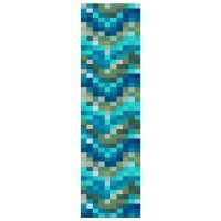 Spa Tiles Runner Rug - Aqua