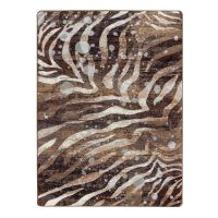 Modern Zebra Rug - Silver Splash