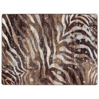Modern Zebra Rug - Silver Splash