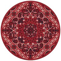 Kerchief Area Rug - Rodeo Red