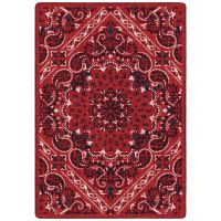 Kerchief Area Rug - Rodeo Red