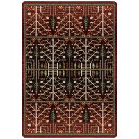 Flourish Forest Rug - Garnet