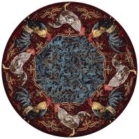 Pecking Order Area Rug - Bordeaux