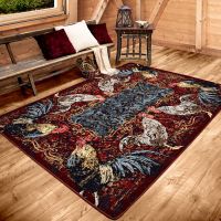 Pecking Order Rug - Bordeaux