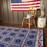United Quilt Rug - Antique Red, White & Blue