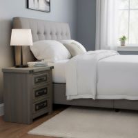 3 Drawer Rustic Nightstand: Some lifestyle images are created with AI for visualization purposes. Crafted from natural solid wood, each piece is unique and will vary.