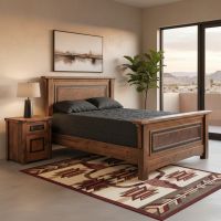 Nightstand: Some lifestyle images are created with AI for visualization purposes. Crafted from natural solid wood, each piece is unique and will vary.