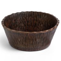 14.5" Round Forest Oil Rubbed Bronze Hammered Copper Vessel Sink