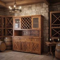 Rustic Buffett: Some lifestyle images are created with AI for visualization purposes. Crafted from natural solid wood, each piece is unique and will vary.