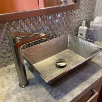 15" Rectangular Nickel Terra Firma Copper Vessel Sink