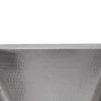15" Square Nickel Hammered Copper Bar & Prep Sink - 3.5" Drain