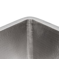 15" Square Nickel Hammered Copper Bathroom Sink