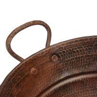 16" Oval Bucket Oil Rubbed Bronze Hammered Copper Vessel Sink