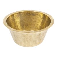 16" Round Polished Brass Terra Firma Brass Bar & Prep Sink - 3.5" Drain