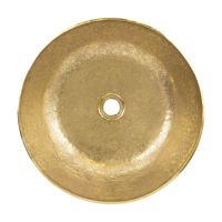17" Large Round Polished Terra Firma Brass Vessel Sink