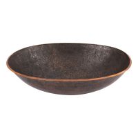 17" Oval Oil Rubbed Bronze Terra Firma Copper Vessel Sink