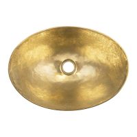 17" Oval Polished Terra Firma Brass Vessel Sink