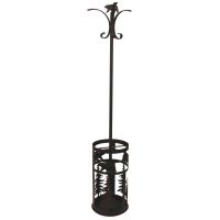 Rustic Forest Black Bear Coat Tree & Umbrella Stand