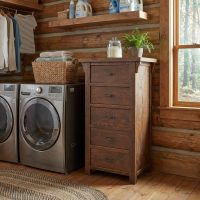 Barn Wood Lingerie Chest: Some lifestyle images are created with AI for visualization purposes. Crafted from natural solid wood, each piece is unique and will vary.