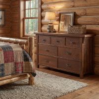 Barn Wood Dresser: Some lifestyle images are created with AI for visualization purposes. Crafted from natural solid wood, each piece is unique and will vary.