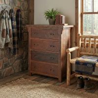 Barn Wood Chest: Some lifestyle images are created with AI for visualization purposes. Crafted from natural solid wood, each piece is unique and will vary.
