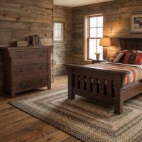 Barn Wood Chest: Some lifestyle images are created with AI for visualization purposes. Crafted from natural solid wood, each piece is unique and will vary.