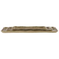 Antique Gold Artisan Tray Set