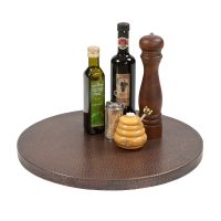 18" Oil Rubbed Bronze Hammered Copper Lazy Susan