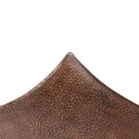 18" Rectangular Modern Slope Oil Rubbed Bronze Hammered Copper Vessel Sink