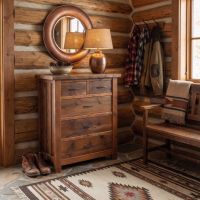 Rustic Chest: Some lifestyle images are created with AI for visualization purposes. Crafted from natural solid wood, each piece is unique and will vary.