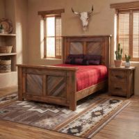 Barnwood Bed: Some lifestyle images are created with AI for visualization purposes. Crafted from natural solid wood, each piece is unique and will vary.