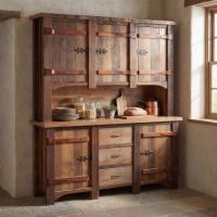Barn Wood Buffet & Hutch: Some lifestyle images are created with AI for visualization purposes. Crafted from natural solid wood, each piece is unique and will vary.