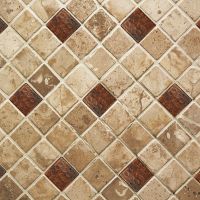 2" Square Oil Rubbed Bronze Hammered Copper Tiles
