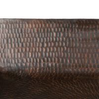 20" Rectangular Oil Rubbed Bronze Hammered Copper Vessel Sink