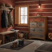 Rustic Chest: Some lifestyle images are created with AI for visualization purposes. Crafted from natural solid wood, each piece is unique and will vary.