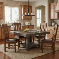 Barnwood Dining Chair: Some lifestyle images are created with AI for visualization purposes. Crafted from natural solid wood, each piece is unique and will vary.